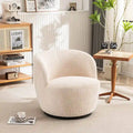 Modern Swivel Barrel Chair with 360 Degree Rotation Single Fabric Accent Chair